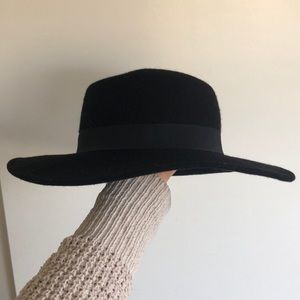 Black fedora style hat